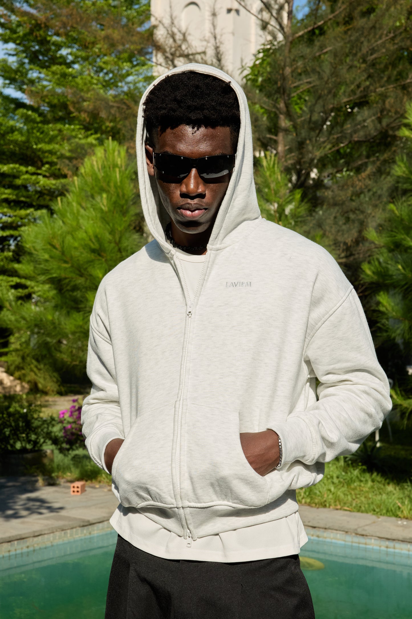 Double Zip Boxy Hoodie