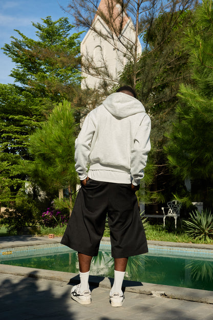 Double Zip Boxy Hoodie